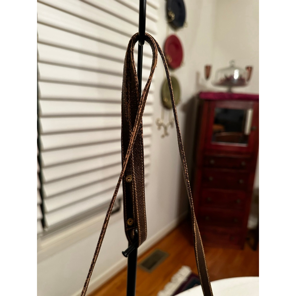 Gucci Brown & Beige Coated Canvas Crossbody Bag w/ Flap Closure - Picture 7 of 14